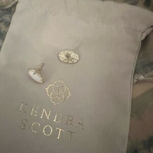 Kendra Scott Ivory and Metallic Earrings